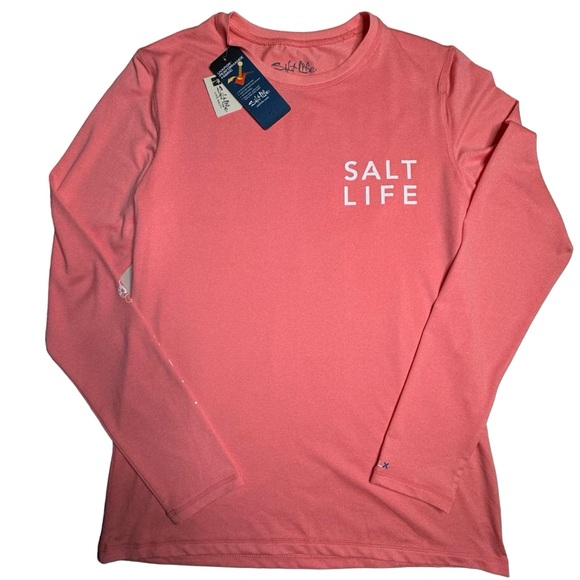 Salt Life Tops - Salt Life Women's Pink Long Sleeve Performance Fabric UV30 Size M
